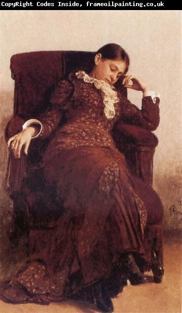 llya Yefimovich Repin Portrait of Vera Alekseevna Repina